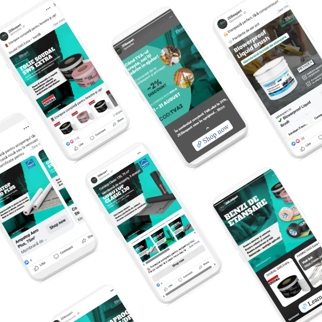 Campanii de retargeting eficiente pe Meta Ads și Google Ads.