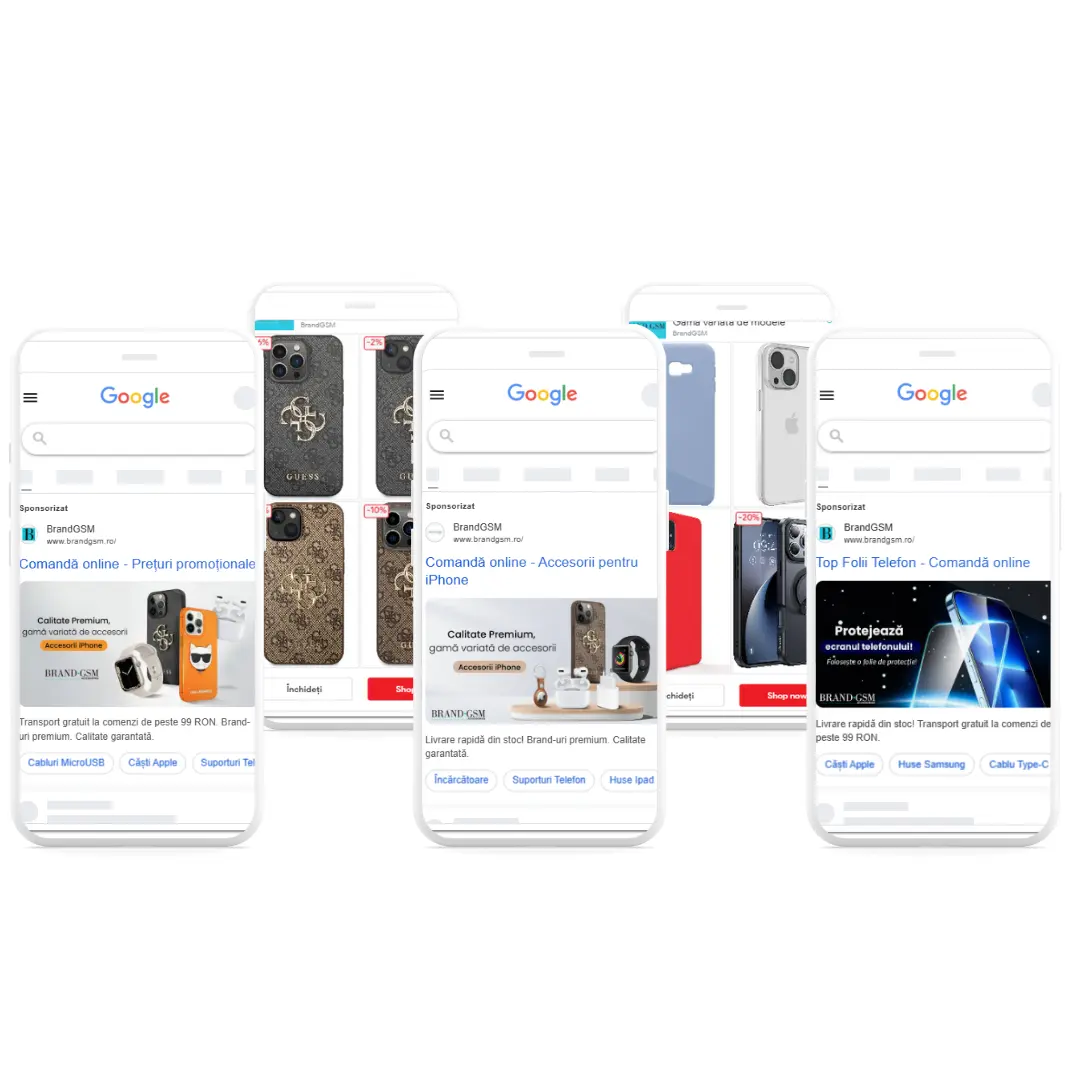 Rezultatele campaniilor Google Ads pentru magazinul GSM în august 2025