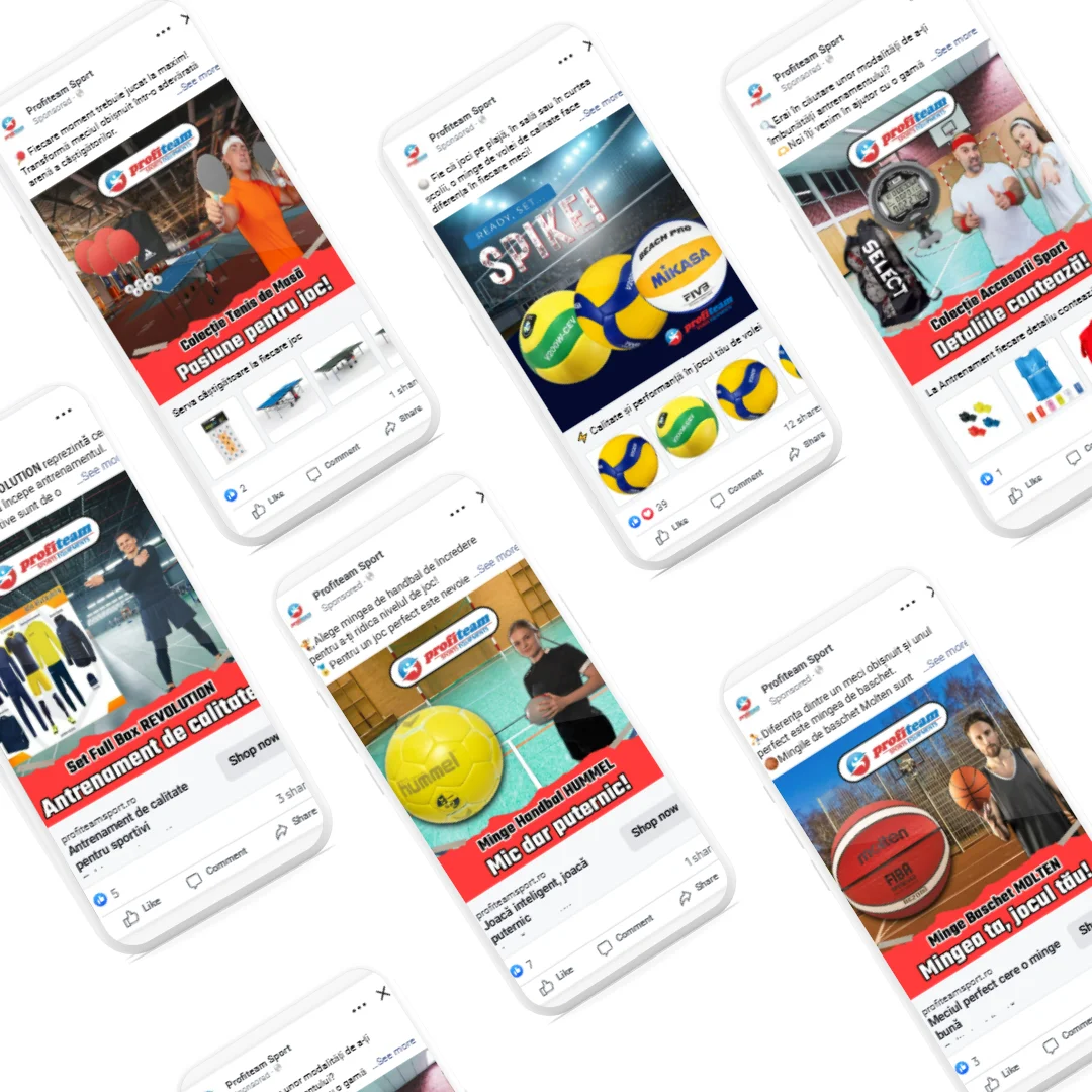 Lansarea campaniilor Meta Ads pentru articole sportive cu accent pe engagement și conversii directe